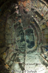 Inside fuselage of Emily Flying Boat-Truk Lagoon by Richard Goluch 